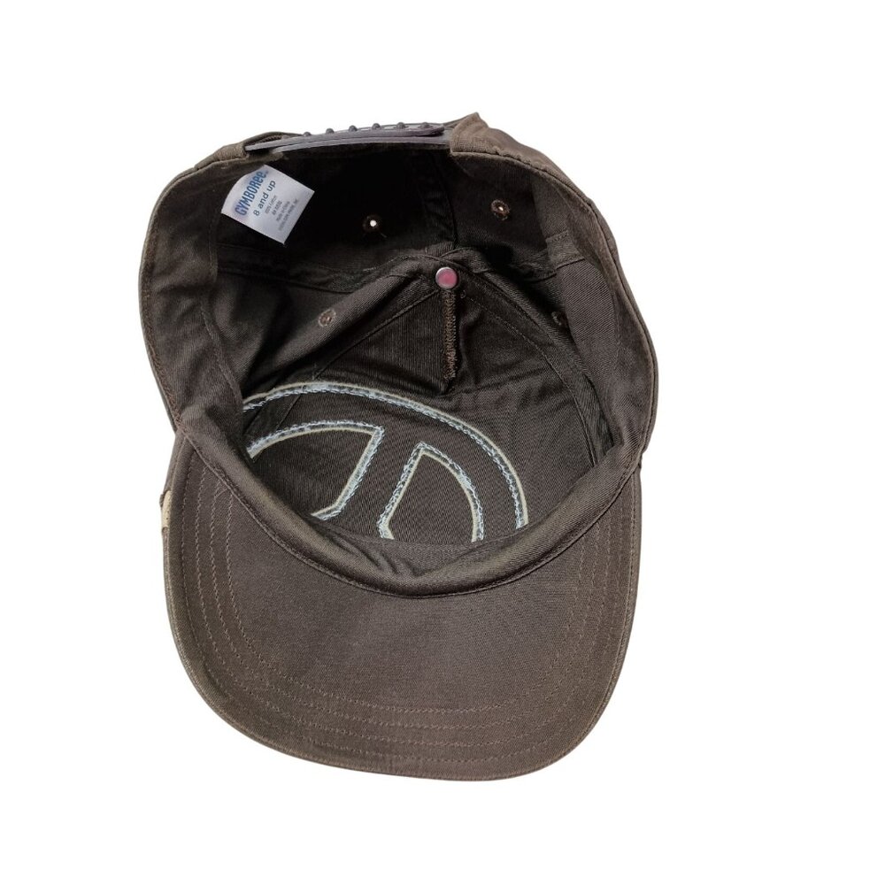 Gymboree Hat Cap Snap Back Kids Youth 8-Up Adjustable Brown with Peace Sign - Picture 5 of 6